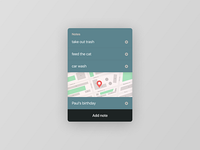 Figma #DailyUI #065 Notes Widget