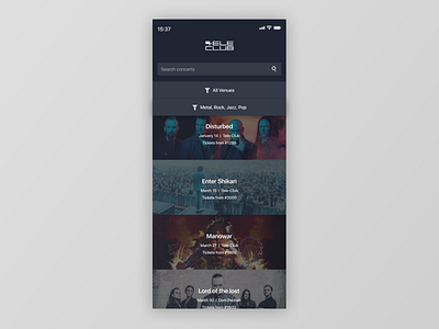 Figma #DailyUI #070 Event Listing