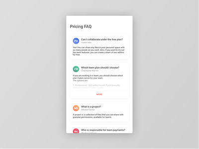 Figma #DailyUI #092 F.A.Q.