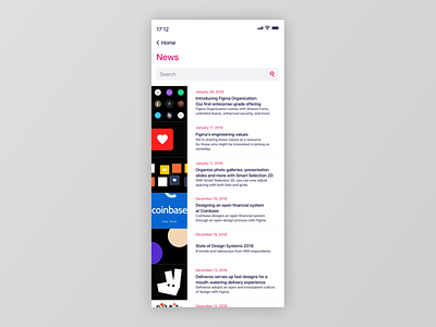 Figma #DailyUI #094 News app app concept blog cards dailyui design figma flat interface news ui ux