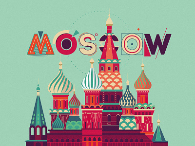 "Moscow" graphic illustration