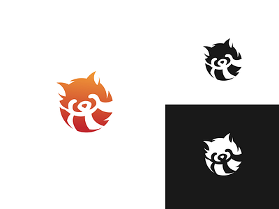 Creative Red Panda Animal Logo