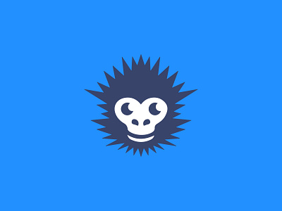 Flat Smiling Monkey Logo