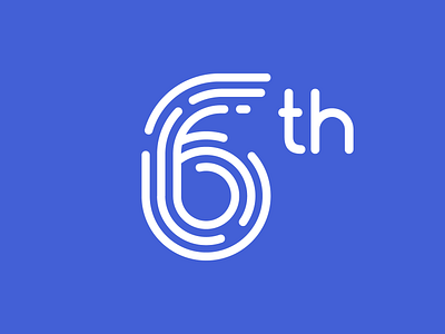 Creative 6th logo design 6 6th blue brand creative creativelogo design flatlogo line lines logodesign minimal monogram number six sixlogo sixpack