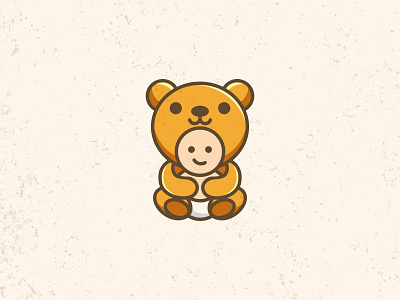 Cute Bear Logo baby babylogo bearlogo brand creative cute cute bear cutebear cutelogo flat flatbaby flatbear flatlogo hug illustration logo logodesign