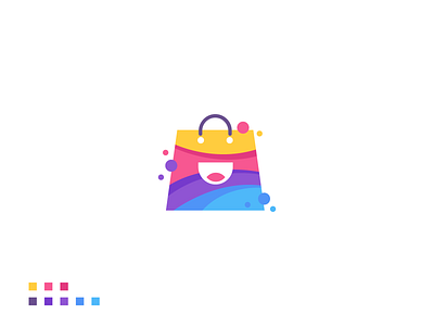 Creative Shopping Bag Logo bag brand buying colorful creative ecommerce illustration logo logodesign logos minimal shopping shopping bag shoppingbag logo