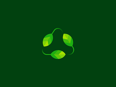 Recycle Leaf Logo Design brand creative flat graphic green illustration leaf logo logodesign logodesigner logoinspiration logotype minimal modern nature recycle triangle