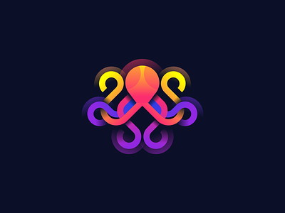 Octopus Logo Design animal branding colorfull creative gradient graphicdesign illustration logo logodesign logodesigner modern octopus sea
