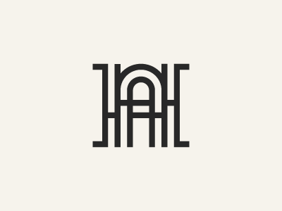 HA letters Logo a branding flat graphic h letters lettertype linear logo logos typo