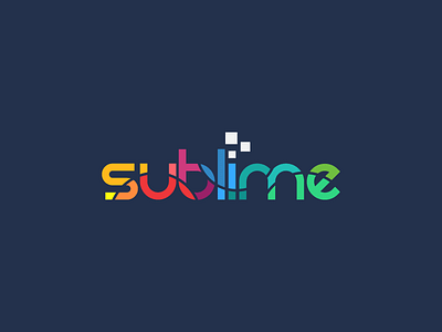 Sublime typography logo colorful creative design designs fun line logo logos pixel text typo typography