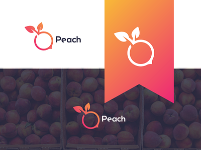 Peach simple logo design