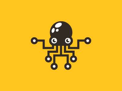 Digital Octopus crative design digital ink logo logos octopus tech