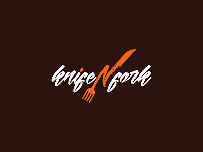 Knife n Fork Logo brand creative design flat fork knife logo logos