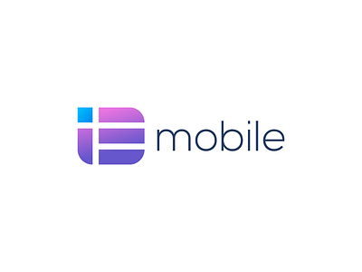 i3 Mobile logo design brand creative design flat fun logo logos mobile mobile app design sim