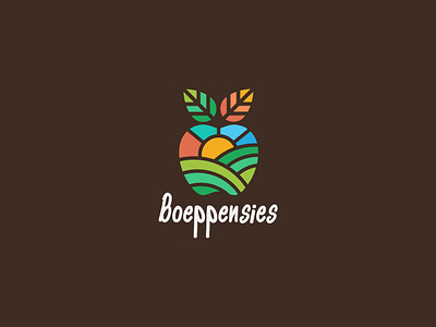 Landscape Apple Logo design