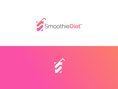 Healthy Smoothie Diet Monogram Logo Design