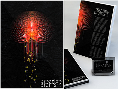 Creative Brain 3d black book brain c4d creative paper