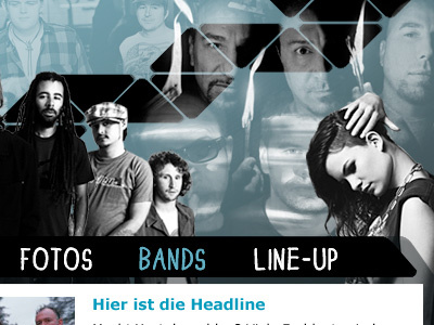 Festival Website festival layout menu website