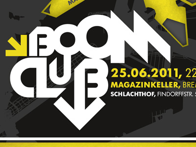Boom Club Flyer design drum and bass flyer party print