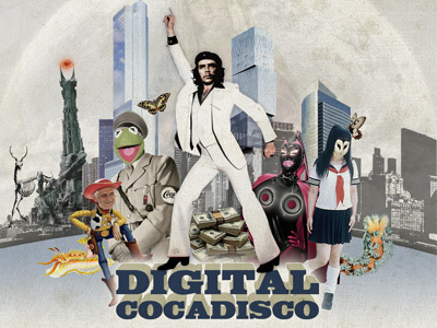 Digital Cocadisco artwork collage composing cover illustration optms prme