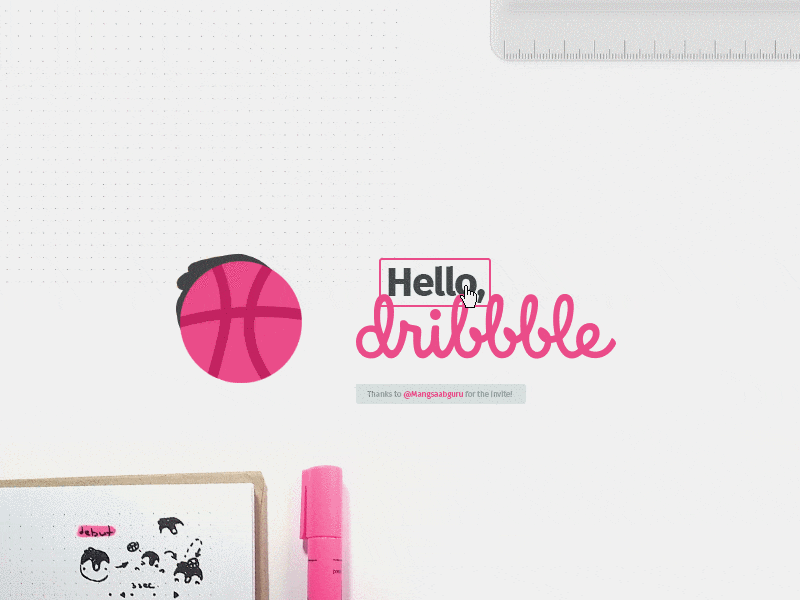 Hello · Debut animation debut gif layout