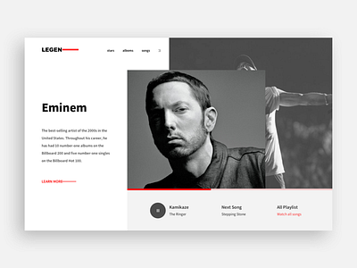 Daily UI #006 challange creative daily daily 100 design eminem music ui user account ux