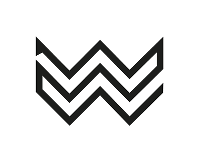 W Logo bw geometric logo w