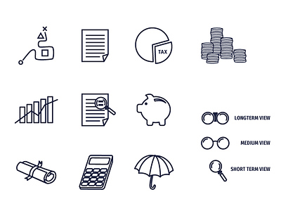 Financial Icons accountancy financial icons linear money