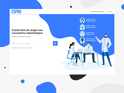 Landing Screen for Health Tech Website