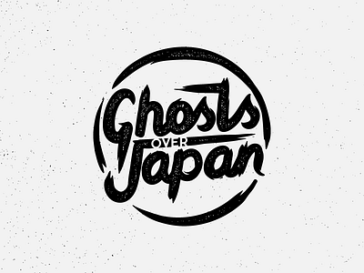 Ghosts Over Japan - Logo band branding brush script design hardcore illustration logo merch metal typography