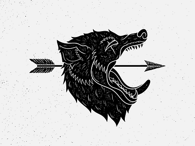 Bolderlines Apparel - Lone Wolf arrow art bold design graphic design illustration lone wolf tattoo texture traditional tattoo vector wolf