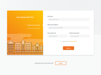 Enterprise Sign Up content design elearning lms platform product design saas ui ux