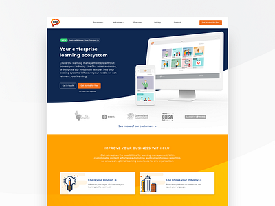 Clui Website | Landing Page landing page lms marketing product design ui ux web design website