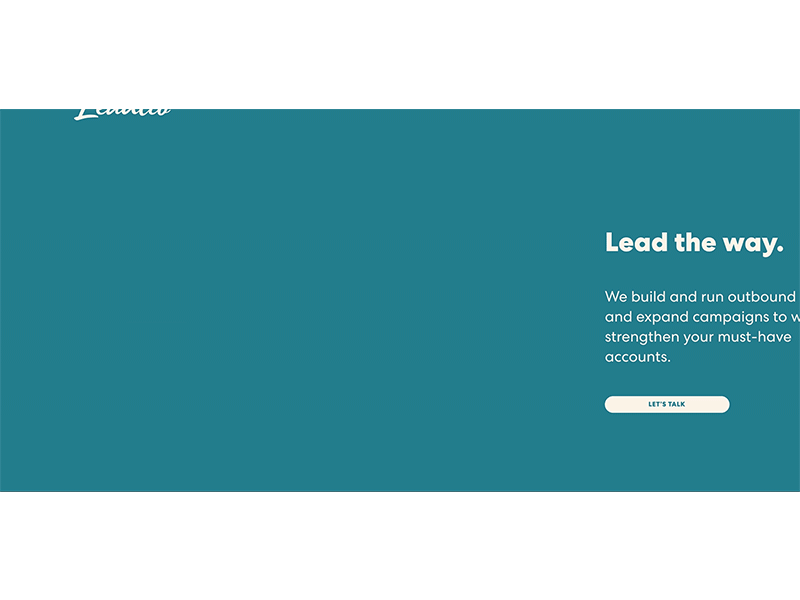 Leadlio - Hero section animation graphic design lead generation startup ui ux design web design website design