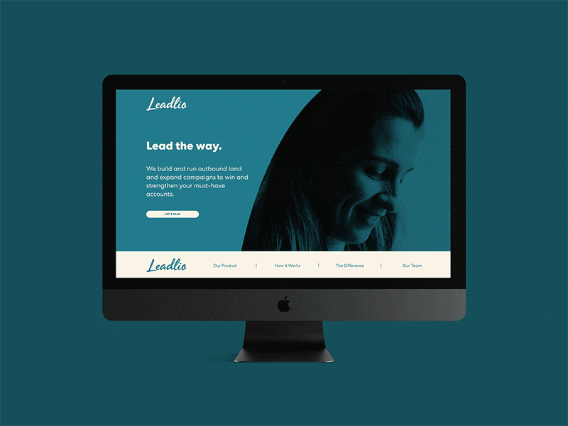 Leadlio Home - desktop design graphic design lead generation leadlio prototype animation ui ui design user interface design web design website design