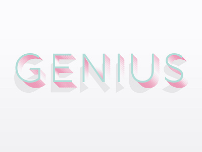 Genius Debut color colour debut genius illustration illustrative typography shading type typography