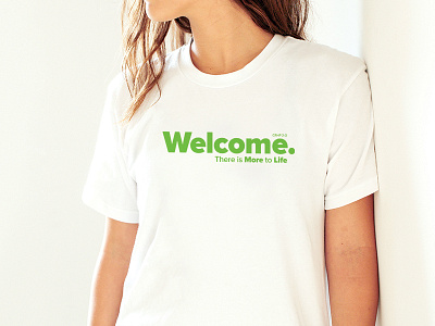 Welcome logo on tshirt