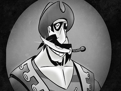 Arrr... 2d character design charicature flat illustration pirate portrait