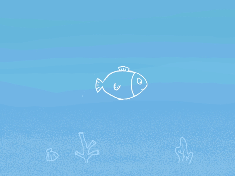 Fish Eat Fish Eat Fish Eat Fish animation fish flatdesign framebyframe lineart loop ocean photoshop scribble sea water