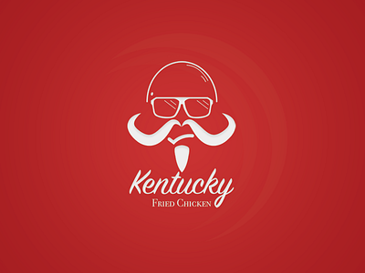 KFC Hipster Rebrand branding glasses hipster illustrator kfc logo