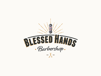 Blessed Hands Barbershop barber barbershop blessed hands branding hair cut logo