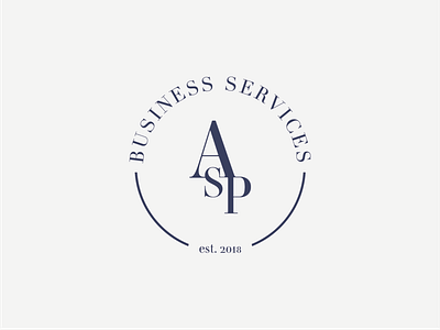 ASP Business Services branding logo logo design monogram typography vector