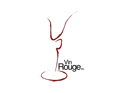 Vin Rouge branding logo red wine