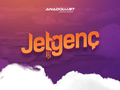 Jetgenc airlines anadolujet branding logo plane typo youth