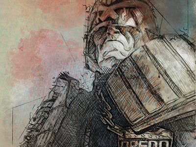 Judge Dredd#2 comic gift illustration judge dredd kyle brushes poster challenge