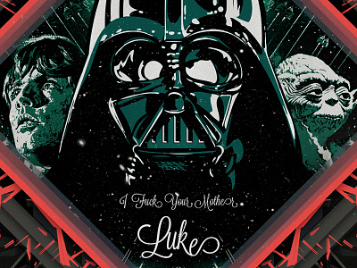 Custom Starwars Poster darthvader illustration luke poster starwars vector yoda