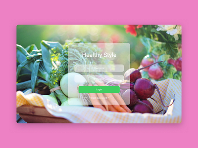 Healthy Style Login Page app branding design ui ux web website