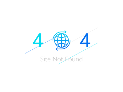 404 Site Not Found branding design flat ui ux web website