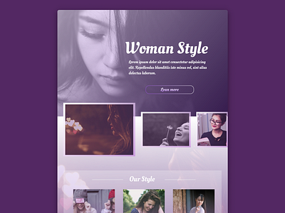 Woman Style design flat typography ui ux web website