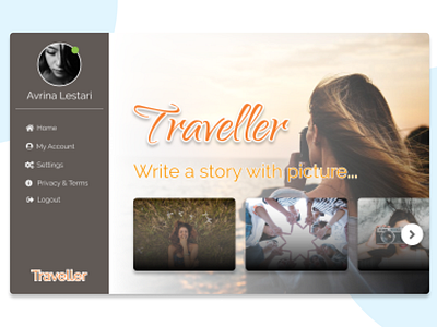 Traveller branding design ui ux web